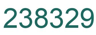 Number 238329 green image