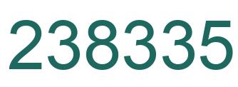 Number 238335 green image