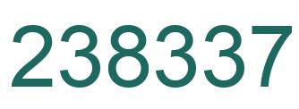 Number 238337 green image