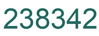 Number 238342 green image