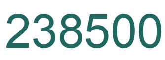 Number 238500 green image