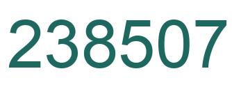 Number 238507 green image