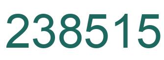 Number 238515 green image