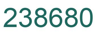 Number 238680 green image
