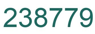 Number 238779 green image