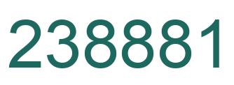 Number 238881 green image