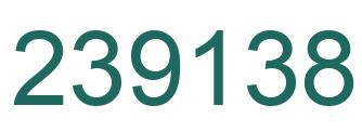 Number 239138 green image
