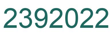 Number 2392022 green image