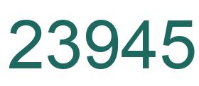 Number 23945 green image