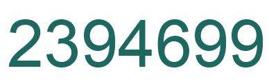 Number 2394699 green image