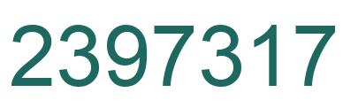 Number 2397317 green image