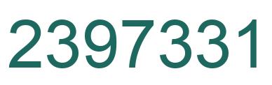 Número 2397331 imagen verde