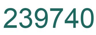 Number 239740 green image