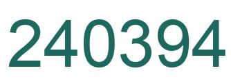 Número 240394 imagen verde