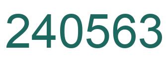 Número 240563 imagen verde