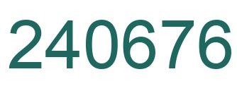 Number 240676 green image