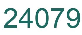 Number 24079 green image