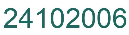 Number 24102006 green image