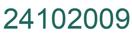 Number 24102009 green image