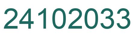 Número 24102033 imagen verde