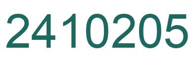 Number 2410205 green image