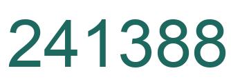 Number 241388 green image