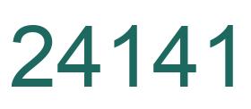 Number 24141 green image