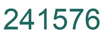 Number 241576 green image