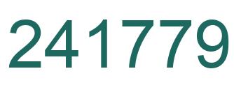 Number 241779 green image
