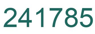Number 241785 green image
