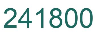 Number 241800 green image
