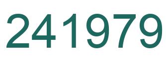 Number 241979 green image