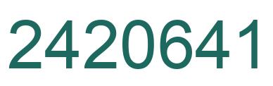 Number 2420641 green image