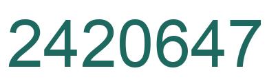Number 2420647 green image