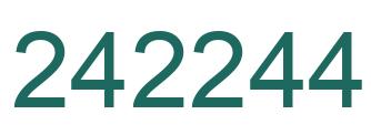 Number 242244 green image