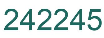 Number 242245 green image