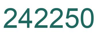 Number 242250 green image