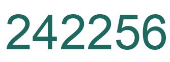 Number 242256 green image