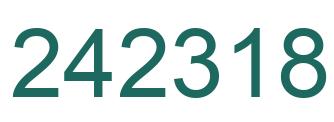 Number 242318 green image