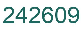 Number 242609 green image