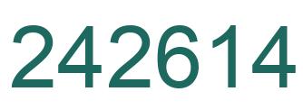 Number 242614 green image