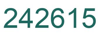Number 242615 green image