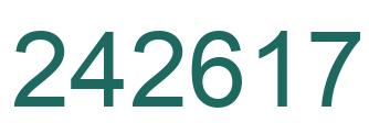 Number 242617 green image