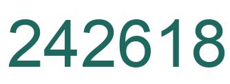 Number 242618 green image