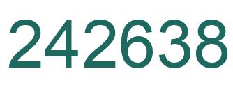 Number 242638 green image