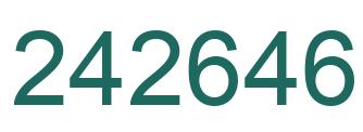 Number 242646 green image
