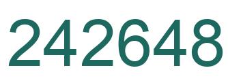 Number 242648 green image