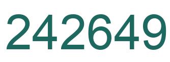 Number 242649 green image