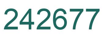 Number 242677 green image