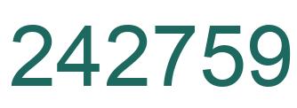 Number 242759 green image